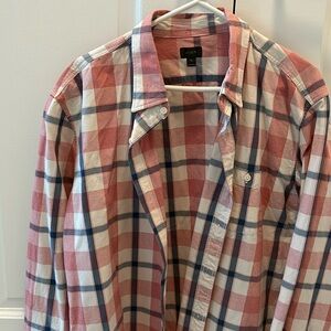Men's large checked button down